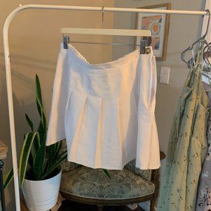 White Pleated Skirt